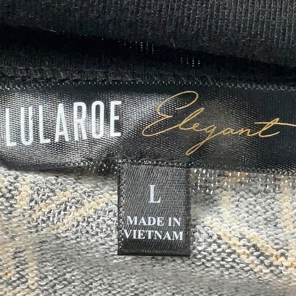 LuLaRoe Stevie Holiday Elegant Collection Black Gold Bomber Jacket Size L NWT - Picture 4 of 9